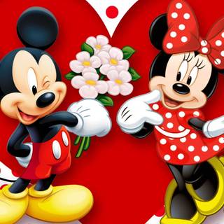 Valentine Mickey Mouse wallpaper