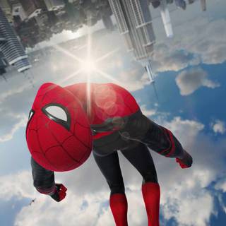 Spider Man falling wallpaper
