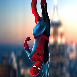 Spider Man falling wallpaper