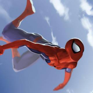 Spider Man falling wallpaper