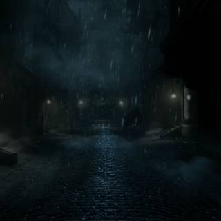 Dark rainy wallpaper