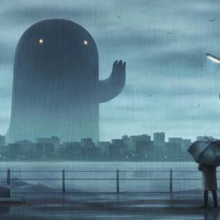 Dark rainy wallpaper