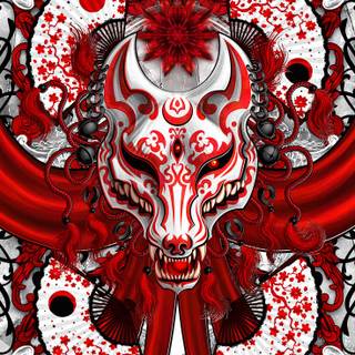 Japanese fox wallpaper