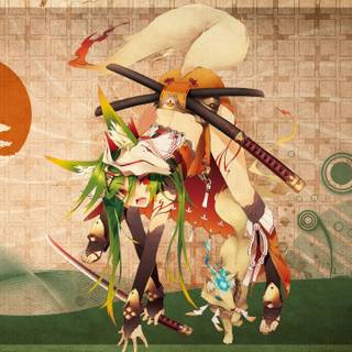 Japanese fox wallpaper