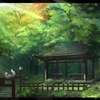 Japanese fox wallpaper