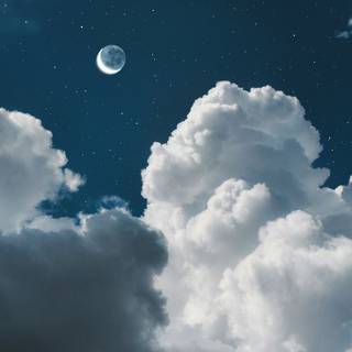 Cloud moon wallpaper