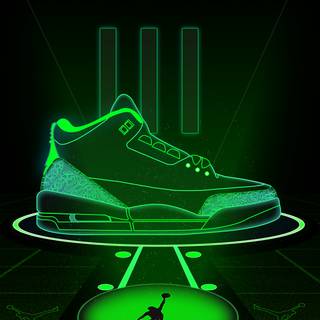 Neon Jordan wallpaper