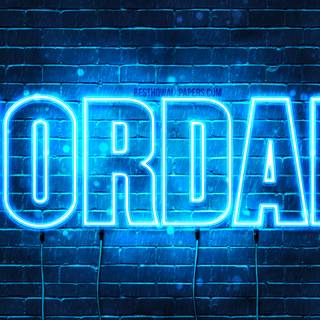 Neon Jordan wallpaper