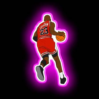 Neon Jordan wallpaper