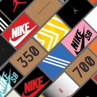 Shoe boxes wallpaper