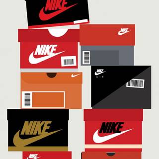 Shoe boxes wallpaper