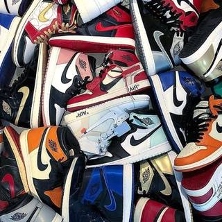 Shoe boxes wallpaper