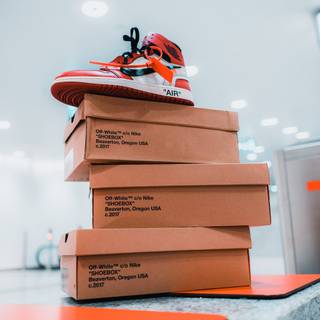 Shoe boxes wallpaper