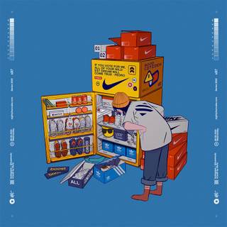 Shoe boxes wallpaper