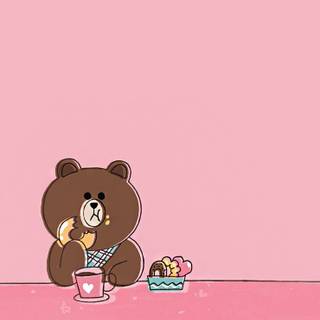 Brown and pink wallpaper