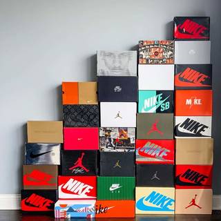 Shoe boxes wallpaper
