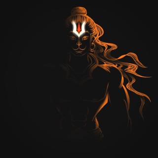 Orange Hanuman wallpaper