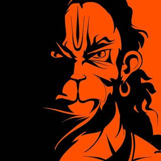 Orange Hanuman wallpaper