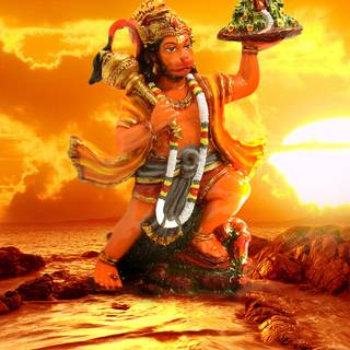 Orange Hanuman wallpaper