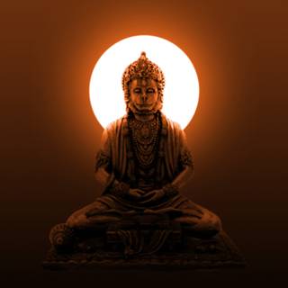 Orange Hanuman wallpaper