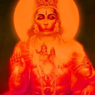 Orange Hanuman wallpaper