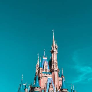 Blue castle wallpaper