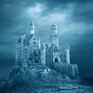 Blue castle wallpaper