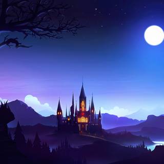 Blue castle wallpaper