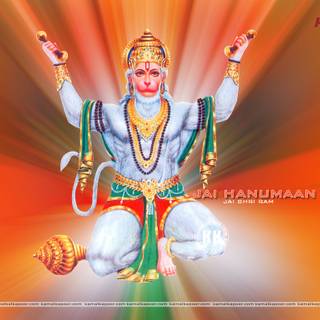 Orange Hanuman wallpaper
