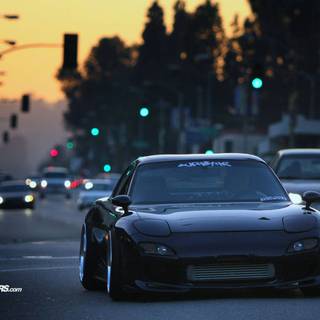 Cars on road wallpaper