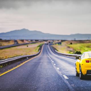 Cars on road wallpaper