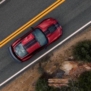 Cars on road wallpaper