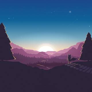 Abstract sunset wallpaper