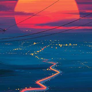 Abstract sunset wallpaper