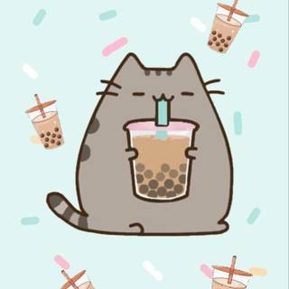 Boba cats wallpaper