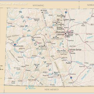 Colorado map wallpaper