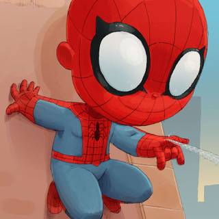 Dope baby Spider-Man wallpaper