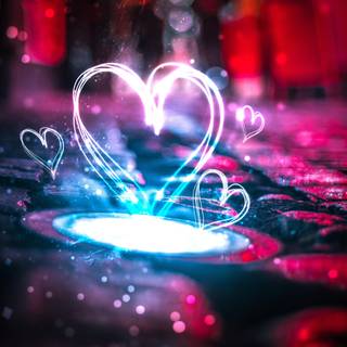Neon Valentine wallpaper