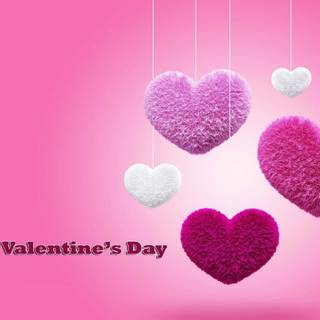 Pink Valentine's Day desktop wallpaper