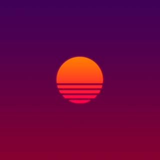 Winter retrowave wallpaper