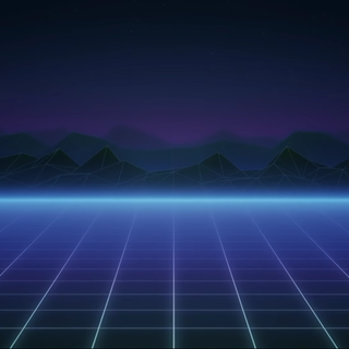 Winter retrowave wallpaper