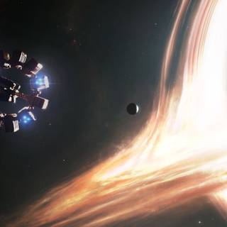 Interstellar black hole wallpaper