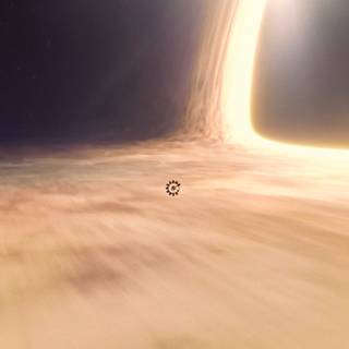 Interstellar black hole wallpaper