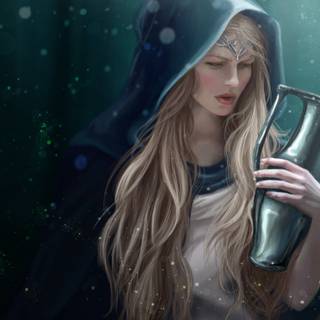 Fantasy art Galadriel wallpaper