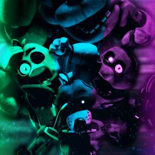 FNAF neon wallpaper