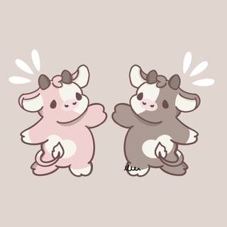 Chocolate cow wallpaper