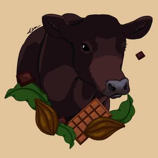 Chocolate cow wallpaper