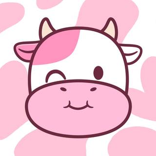 Cute pink cow wallpaper
