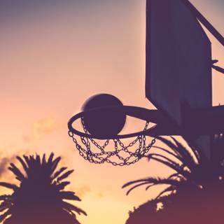 Basketball sunset wallpaper