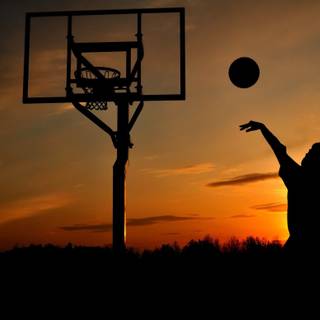 Basketball sunset wallpaper